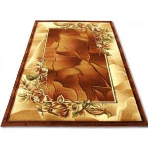 *Kusový koberec květy hnedý, Velikosti 70x140cm