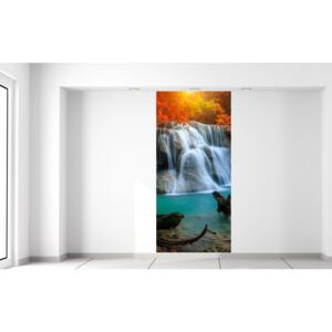 Gario Fototapeta Nádherný vodopád Huay Mae Khamin Thajsko Rozmery (š x v): 95 x 205 cm, Materiál: Samolepiaca