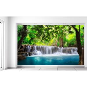 Gario Fototapeta Číry vodopád v džungli Rozmery (š x v): 412 x 248 cm, Materiál: Samolepiaca