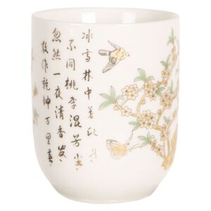Pohárik na čaj sa Sakura a japonskými znakmi - ∅ 6 * 8 cm / 0,1l