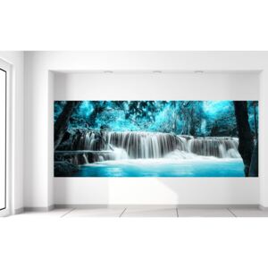 Gario Fototapeta Vodopád v modrej džungli Rozmery (š x v): 268 x 100 cm, Materiál: Latexová (lepidlo zadarmo)
