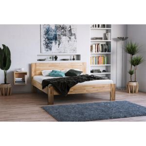 Masívna drevená posteľ s elegantným dizajnom z prírodného buku Amy, prevedenie BO101, 180x200 cm