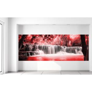 Gario Fototapeta Vodopád v červenej džungli Rozmery (š x v): 268 x 100 cm, Materiál: Latexová (lepidlo zadarmo)