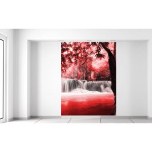 Gario Fototapeta Vodopád v červenej džungli Rozmery (š x v): 150 x 200 cm, Materiál: Samolepiaca