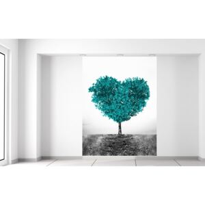 Gario Fototapeta Tyrkysový strom lásky Rozmery (š x v): 150 x 200 cm, Materiál: Latexová (lepidlo zadarmo)