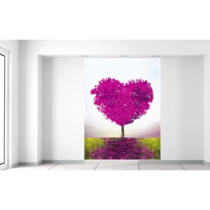 Gario Fototapeta Tmavoružový strom lásky Rozmery (š x v): 150 x 200 cm, Materiál: Samolepiaca