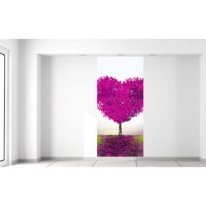 Gario Fototapeta Tmavoružový strom lásky Rozmery (š x v): 95 x 205 cm, Materiál: Samolepiaca
