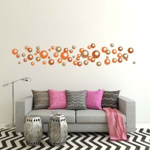 GLIX Bubliny - nálepka na stenu Hnedá 3 x 30 x 45 cm