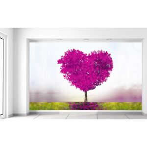 Gario Fototapeta Tmavoružový strom lásky Rozmery (š x v): 412 x 248 cm, Materiál: Latexová (lepidlo zadarmo)