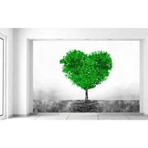 Gario Fototapeta Zelený strom lásky Rozmery (š x v): 200 x 135 cm, Materiál: Samolepiaca