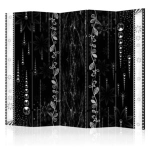 Paraván Black Elegance Dekorhome 225x172 cm (5-dielny)