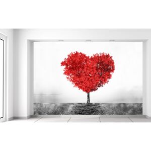 Gario Fototapeta Strom lásky do červena Rozmery (š x v): 400 x 268 cm, Materiál: Latexová (lepidlo zadarmo)