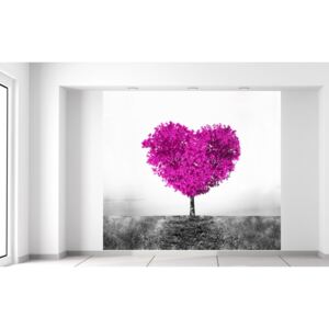Gario Fototapeta Fialový strom lásky Rozmery (š x v): 268 x 240 cm, Materiál: Latexová (lepidlo zadarmo)