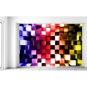 Gario Fototapeta Farebné 3D kocky Rozmery (š x v): 200 x 135 cm, Materiál: Latexová (lepidlo zadarmo)