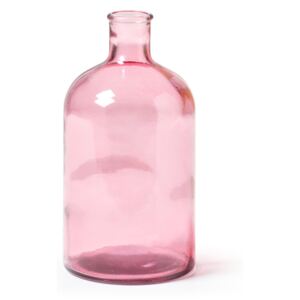 Ružová váza z recyklovaného skla La Forma Semplice, výška 22 cm