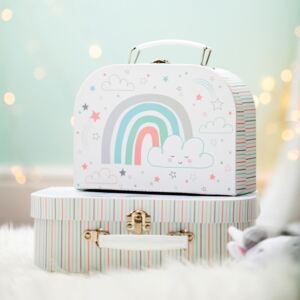Sass & Belle Kartónový kufrík s dúhou - menší