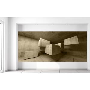 Gario Fototapeta Betónové kocky v priestore Rozmery (š x v): 536 x 240 cm, Materiál: Latexová (lepidlo zadarmo)