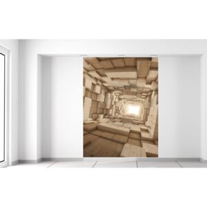 Gario Fototapeta Drevený 3D tunel 150x200cm Materiál: Latexová (lepidlo zadarmo)
