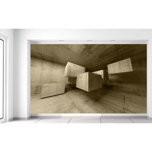 Gario Fototapeta Betónové kocky v priestore Rozmery (š x v): 402 x 240 cm, Materiál: Latexová (lepidlo zadarmo)