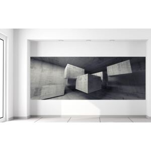 Gario Fototapeta Sivé lietajúce kamenné kocky 3D Materiál: Vliesová (lepidlo zadarmo), Veľkosť: 268 x 100 cm