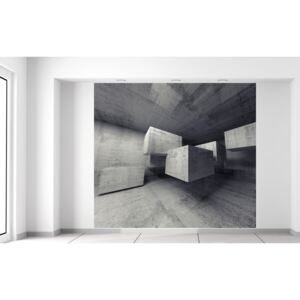 Gario Fototapeta Sivé lietajúce kamenné kocky 3D Materiál: Vliesová (lepidlo zadarmo), Veľkosť: 268 x 240 cm