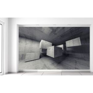 Gario Fototapeta Sivé lietajúce kamenné kocky 3D Materiál: Latexová (lepidlo zadarmo), Veľkosť: 412 x 248 cm