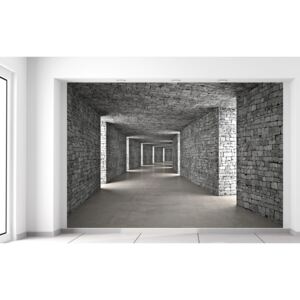 Gario Fototapeta Sivý kamenný tunel Rozmery (š x v): 200 x 135 cm, Materiál: Vliesová (lepidlo zadarmo)