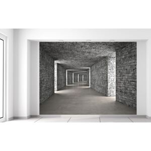 Gario Fototapeta Sivý kamenný tunel Materiál: Latexová (lepidlo zadarmo), Veľkosť: 200 x 150 cm