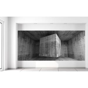 Gario Fototapeta Lietajúca betónová kocka 3D Materiál: Vliesová (lepidlo zadarmo), Veľkosť: 536 x 240 cm