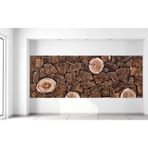 Gario Fototapeta Drevená mozaika Rozmery (š x v): 268 x 100 cm, Materiál: Samolepiaca