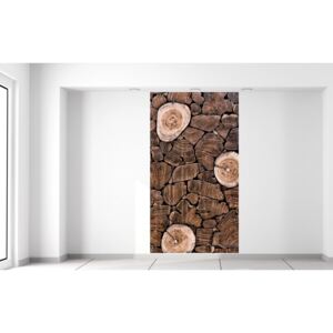 Gario Fototapeta Drevená mozaika Rozmery (š x v): 110 x 200 cm, Materiál: Latexová (lepidlo zadarmo)