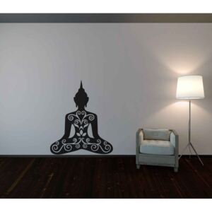 GLIX Meditace - samolepka na zeď Čierna 50 x 60 cm