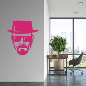 GLIX Breaking Bad Heisenberg - samolepka na stenu Růžová 55x60 cm