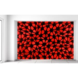 Gario Fototapeta Červené stĺpiky 3D Rozmery (š x v): 200 x 135 cm, Materiál: Latexová (lepidlo zadarmo)