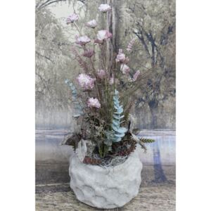 Fialový aranžmán z umelých kvetov sahara 58cm