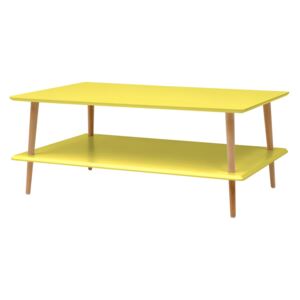 RAGABA Koro konferenčný stôl s nízkou policou, žltá