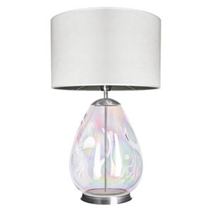 FAMLIGHT Storm L Table White Lister Pearl Stainless Steel