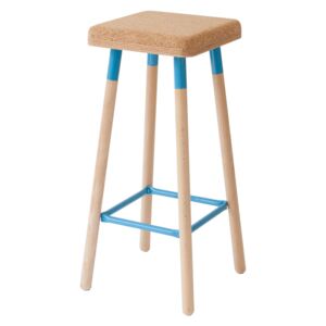 UBIKUBI Marco barová stolička nízka, buk/modrá