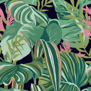 Tropical Foliage Anthracite, farebná skupina zelená