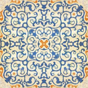 Mindthegap Spanish Tile, modrá/oranžová/farebná skupina modrá/farebná skupina oranžová