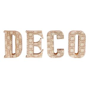 Drevený dekoratívny nápis Deco
