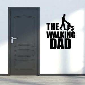 GLIX The walking dad - nálepka na stenu Čierna 60x75 cm