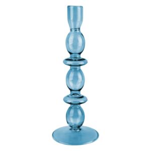 Modrý sklenený svietnik PT LIVING Glass Art