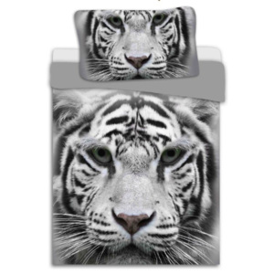 Obliečky 3D Tiger biely