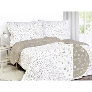 Goldea bavlnené posteľné obliečky - vzor 776 kvietky a motýle 140 x 200 a 70 x 90 cm