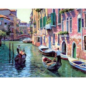 Namaluj si obraz "Benátky" 40x50 cm