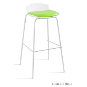 Barová stolička Duke biela zelená