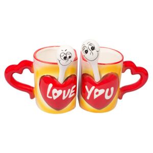 Katerina Ceramics Hrnčeky pre zamilovaných s nápisom Love You HF28102