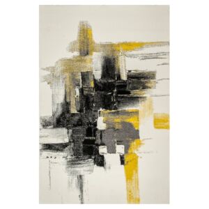 Koberec Farbles, Grey, Yellow, 200 × 290 cm