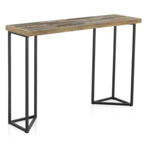 Konzolový stolík s doskou z brestového dreva Geese Lea, výška 83 cm